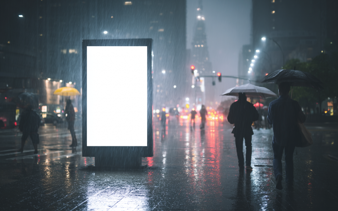 Señalética exterior en época de lluvias